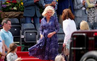 Queen Camilla takes her seat at Badminton